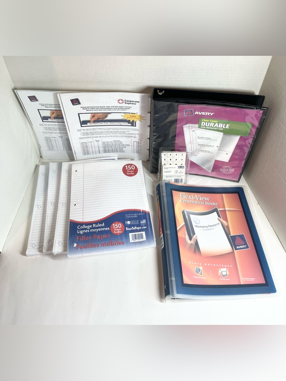 BACK TO SCHOOL Binders/Dividers/Hole Punch Reinforcements/College-Ruled's Paper